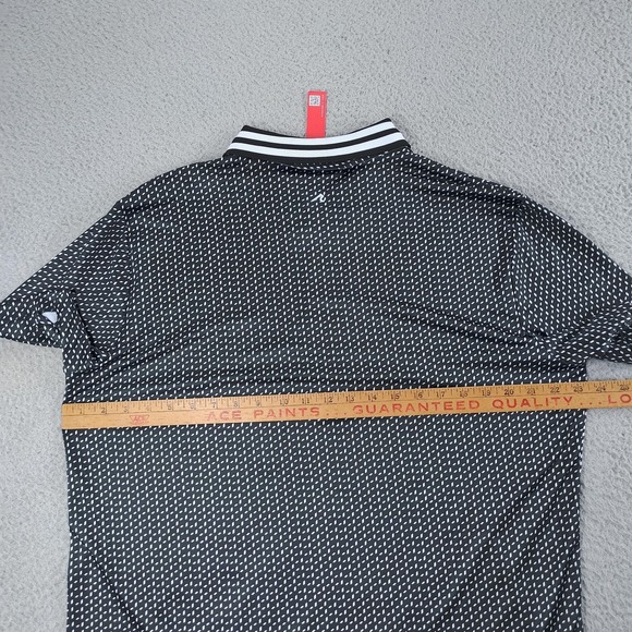 Redvanly PUREpoly Pascal Polo Shirt Mens Large Black Geometric Golf Performance - Picture 13 of 16